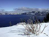 Crater Lake in the snow