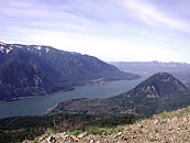 View west along the Columbia River from Dog Mountain, Washington